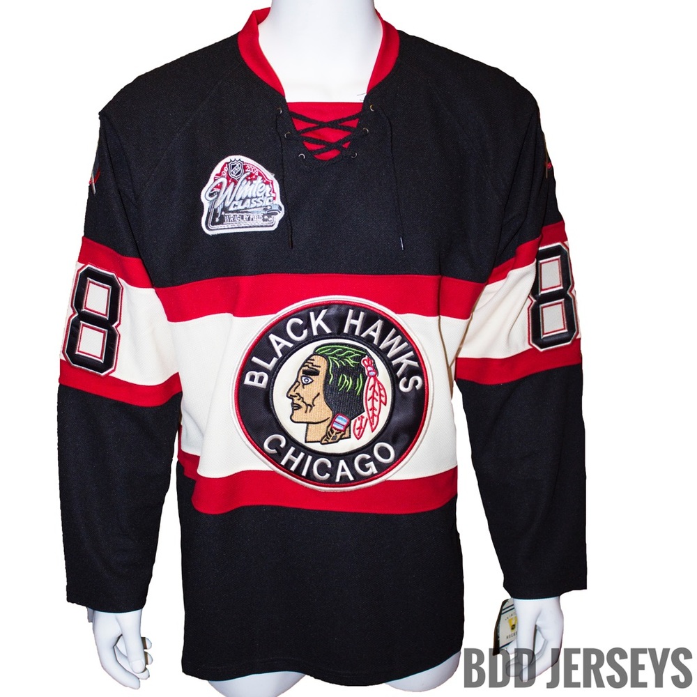 Kane Jersey with NHL Winter Classic Patch -Black - Picture 2 of 5